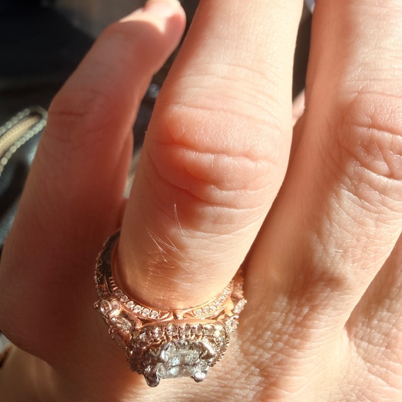 Monique Lhuillier 14K Rose Gold Diamond Ring - Picture 7 of 9